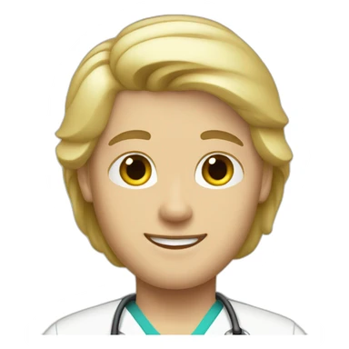Blond Male nurse sticker