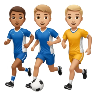 Students playing soccer sticker