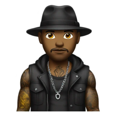 gangster with tattoo sticker