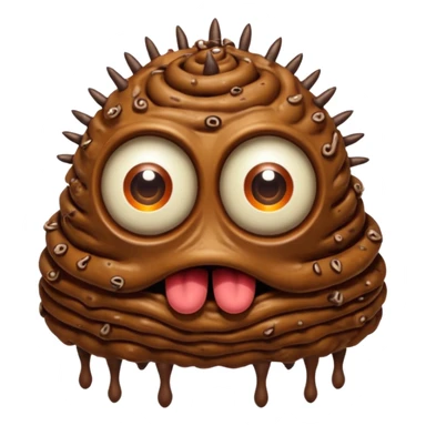 D&D beholder made out of poop sticker