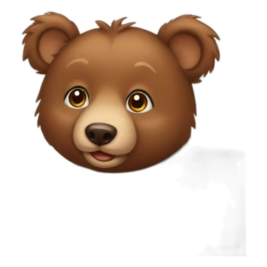 Brown baby bear sticker