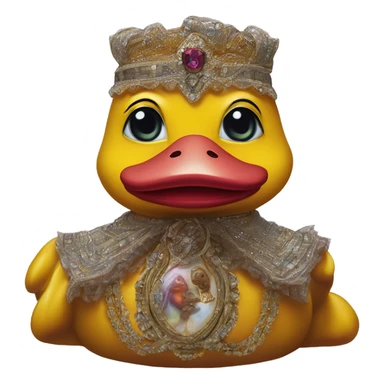 Warcraft Rubberduck in Dior Gucci Hermes, oil paint, mysterious eyes, intricate lips, masterpiece portrait , odd perspective, beautiful, desirable, logical sticker
