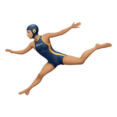 An icon showing a diver captured mid-air in a graceful pose above a pool, with a diving board behind and water below. Splash trails and motion lines emphasize precision and elegance. Transparent background highlights the beauty and focus of competitive diving. sticker
