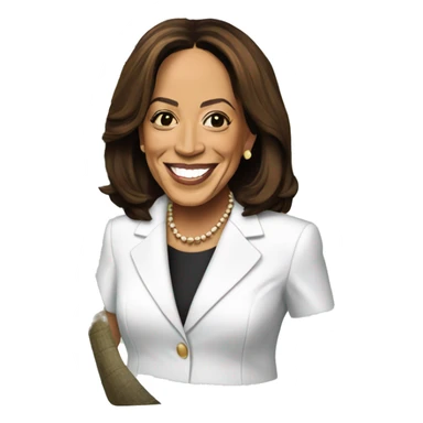 kamala harris next to a coconut tree sticker