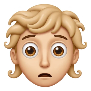 Confused face with swirly eyes and dizzy expression sticker