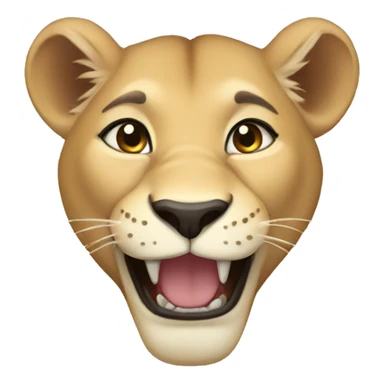 Lioness smiling sticker