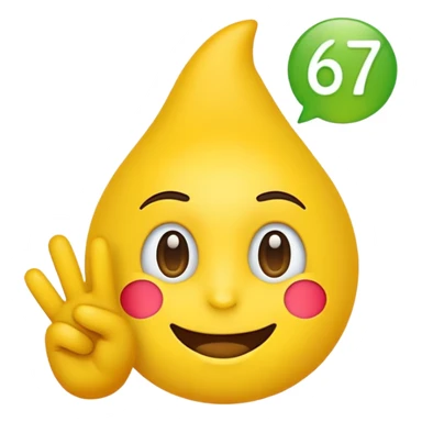emoji with 67 sign sticker