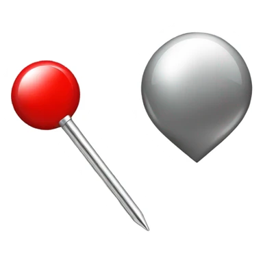 map pin, red and sliver sticker
