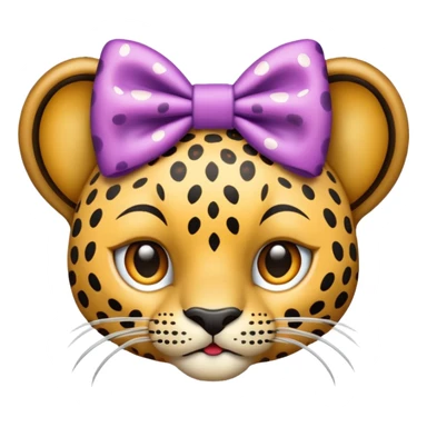 Leopardo con lazo sticker