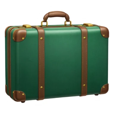 suitcase emerald color sticker
