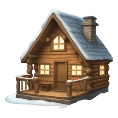Cozy winter cabin sticker