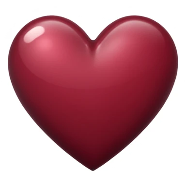 Burgundy heart sticker