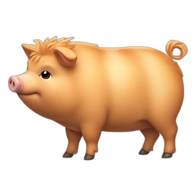 Fatty ginger kunekune pig sticker