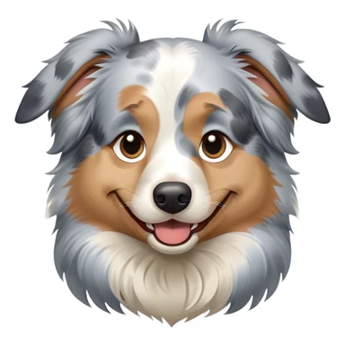 blue merle australian shepherd winking sticker