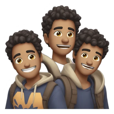 3 dudes on discord sticker
