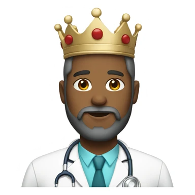 doctor with a crown and beard sticker