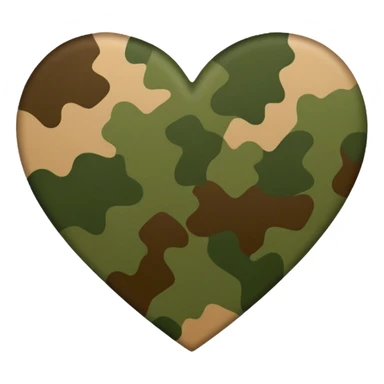 Heart camuflage sticker