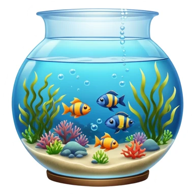 fish tank, with sea seed little bubbles. sticker