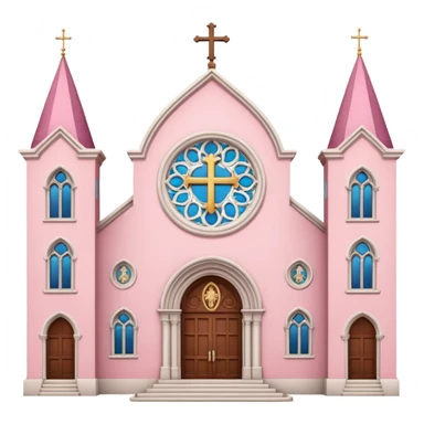 make a catholic church with very girly pink tones sticker