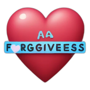 a heart with the word forgiveness inside sticker