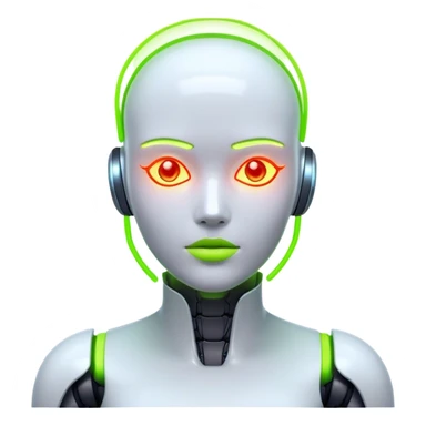 neon cyberpunk style android sticker