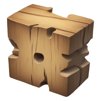 chipped wood block sticker