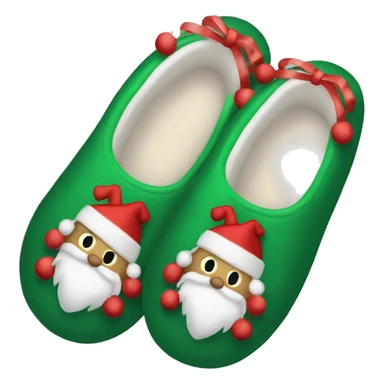 light red and green christmas slippers sticker