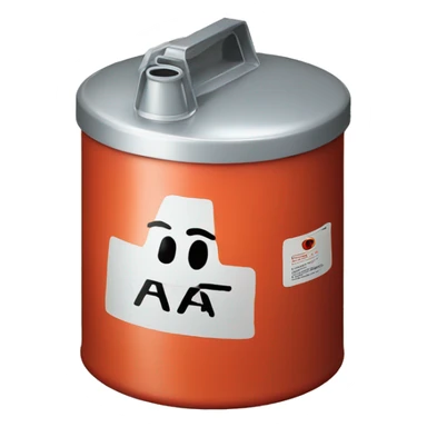 a canister of gasoline sticker