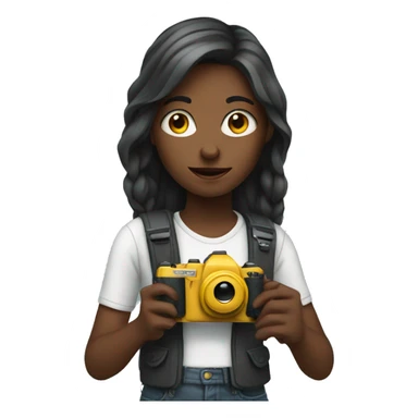 Girl with a camera sticker