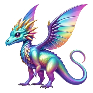 Epic divine legendary complex detailed iridescent gradients aesthetic-Fakémon-creature-scenery sticker