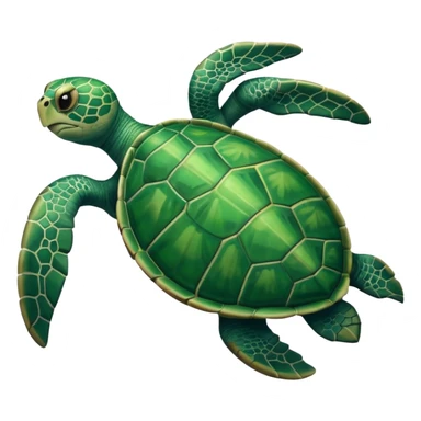 sea turtle, front view  sticker