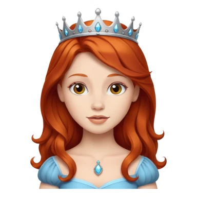 Creame una princesa con el pelo rojo sticker