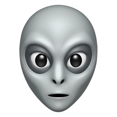 an gray alien wearing half face mask sticker
