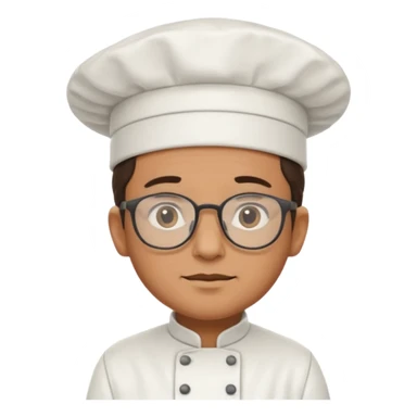 chef de cuisine, wearing glasses sticker