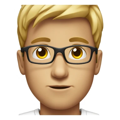 Young nerd with only one big eye sticker