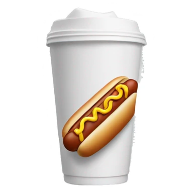 styrofoam cup with hot dog on it sticker
