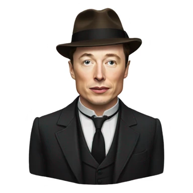 Elon Musk with thomas Shelby  sticker