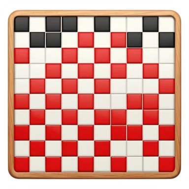 checker board mix with black and white and red sticker