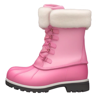 Preppy pink winter boots sticker