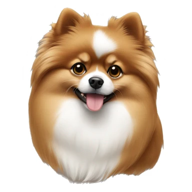Brown and white Pomeranian  sticker
