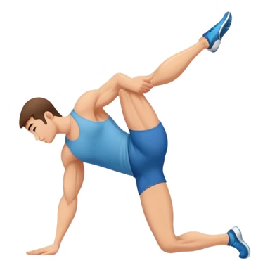 bodybuilder hamstring stretch sticker
