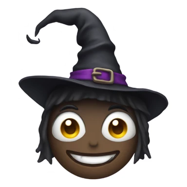 Dear with a witch hat on sticker