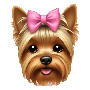 Yorkie with bow  sticker