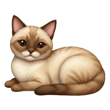 siamese cat laying down sleeping sticker