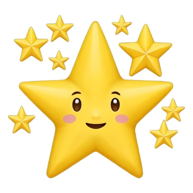 Centang berwarna putih berada di dalam bintang warma kuning sudutnya sepuluh sticker