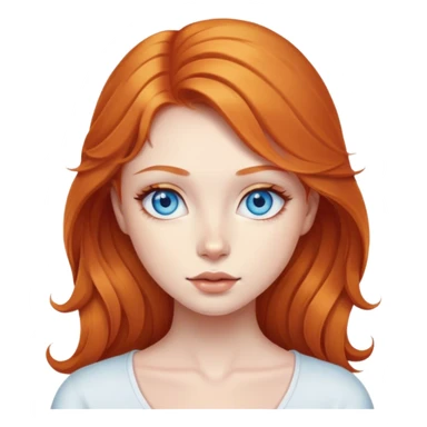 Gorgeous Ginger girl with blue eyes  sticker