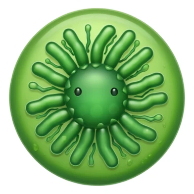 bacteria verde y sola sticker