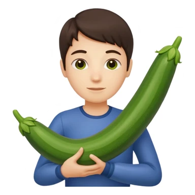 peppermint carrying a zucchini sticker