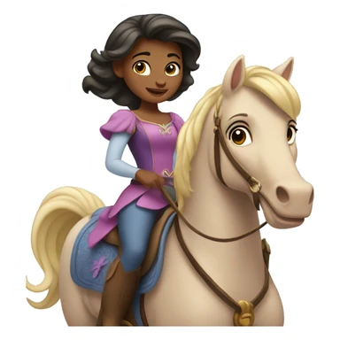 disney princess riding a horse sticker