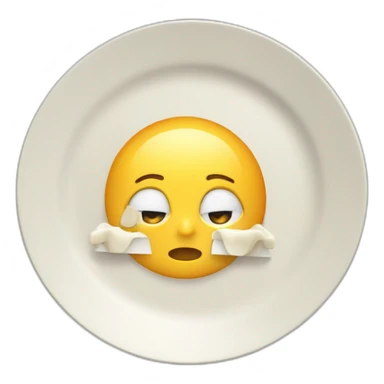 cute-plate-thinking-of-problem sticker